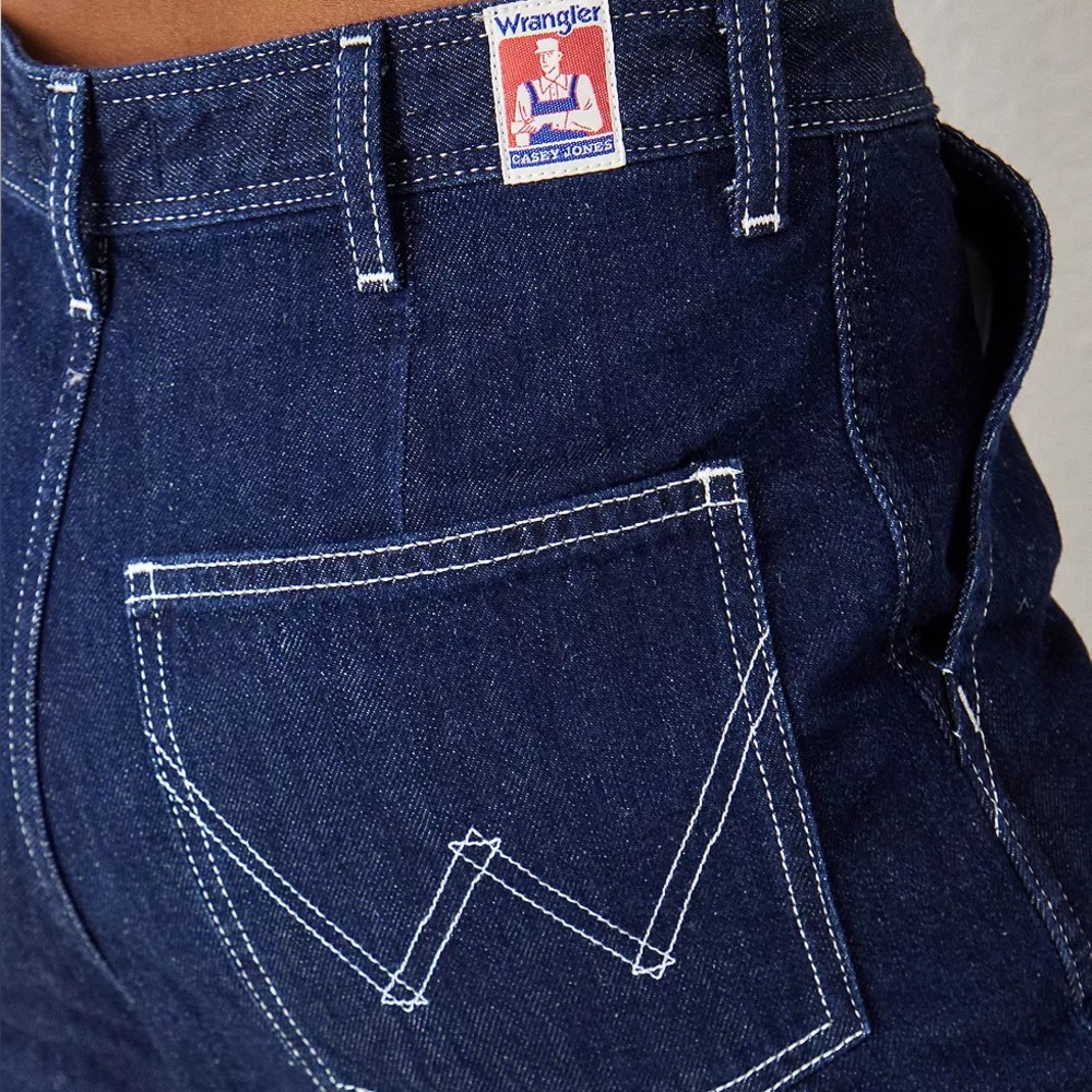 Wrangler Dark Blue High-Rise Wide Leg Jeans - Picture 5 of 16